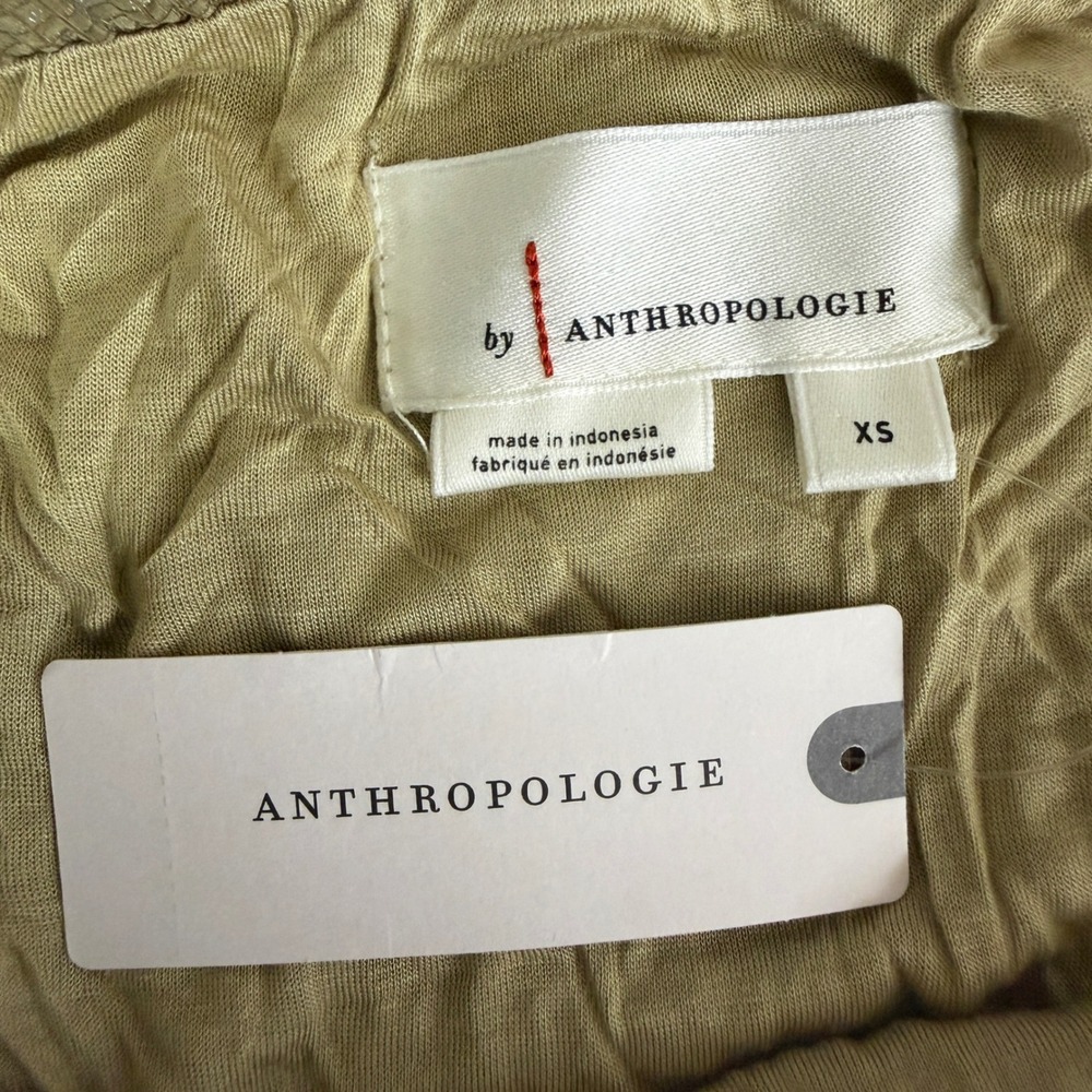 By Anthropologie Metallic Pleated Midi Skirt Silver XS OB2080543 Holiday Party - Picture 12 of 16